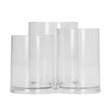 Clear Round Plastic Makeup Container Transparent Cylinder Makeup Brush Holder Organizer