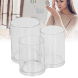 Clear Round Plastic Makeup Container Transparent Cylinder Makeup Brush Holder Organizer