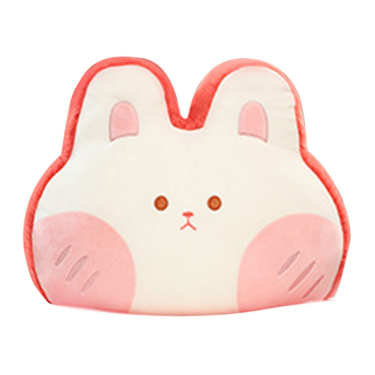 Animal Shape Pillow Stuffed Cushion Toy Flannel Plush Animal Soft Pillow for Kids Christmas Gift Watermelon Red Rabbit 40x30cm