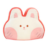 Animal Shape Pillow Stuffed Cushion Toy Flannel Plush Animal Soft Pillow for Kids Christmas Gift Watermelon Red Rabbit 40x30cm