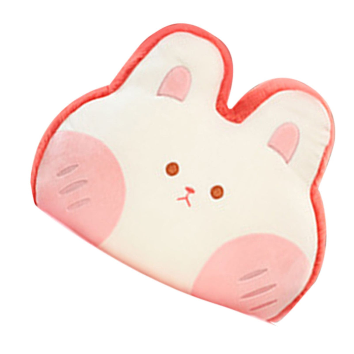 Animal Shape Pillow Stuffed Cushion Toy Flannel Plush Animal Soft Pillow for Kids Christmas Gift Watermelon Red Rabbit 40x30cm