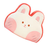 Animal Shape Pillow Stuffed Cushion Toy Flannel Plush Animal Soft Pillow for Kids Christmas Gift Watermelon Red Rabbit 40x30cm