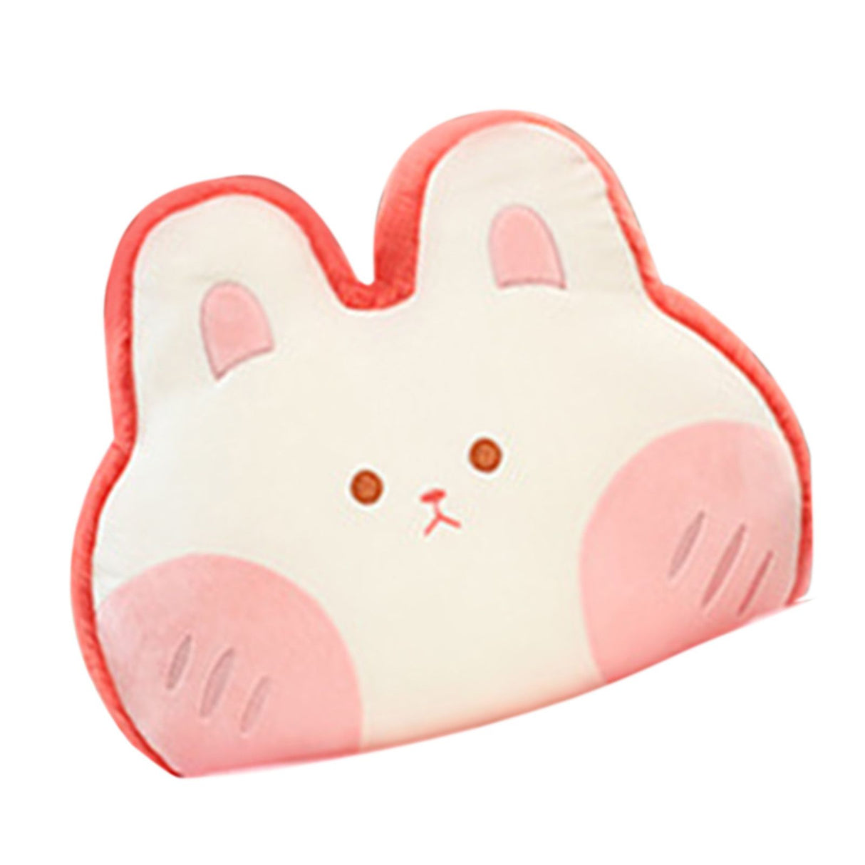 Animal Shape Pillow Stuffed Cushion Toy Flannel Plush Animal Soft Pillow for Kids Christmas Gift Watermelon Red Rabbit 40x30cm