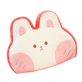 Animal Shape Pillow Stuffed Cushion Toy Flannel Plush Animal Soft Pillow for Kids Christmas Gift Watermelon Red Rabbit 40x30cm - Side View