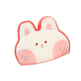 Animal Shape Pillow Stuffed Cushion Toy Flannel Plush Animal Soft Pillow for Kids Christmas Gift Watermelon Red Rabbit 40x30cm