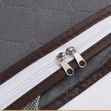 Clothes Storage Bag Large Capacity Foldable Clothing Moving Bag with Front Transparent Window - Close-Up Angle