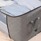 Clothes Storage Bag Large Capacity Foldable Clothing Moving Bag with Front Transparent Window - Extra Image
