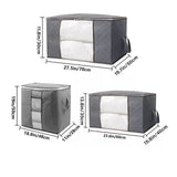 Clothes Storage Bag Large Capacity Foldable Clothing Moving Bag with Front Transparent Window