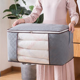 Clothes Storage Bag Large Capacity Foldable Clothing Moving Bag with Front Transparent Window