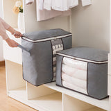 Clothes Storage Bag Large Capacity Foldable Clothing Moving Bag with Front Transparent Window