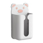 Wall Mounted Tissue Box Punching Free Cute Bear Pattern Plastic Tissue Dispenser for Home Bathroom White Bear Pink
