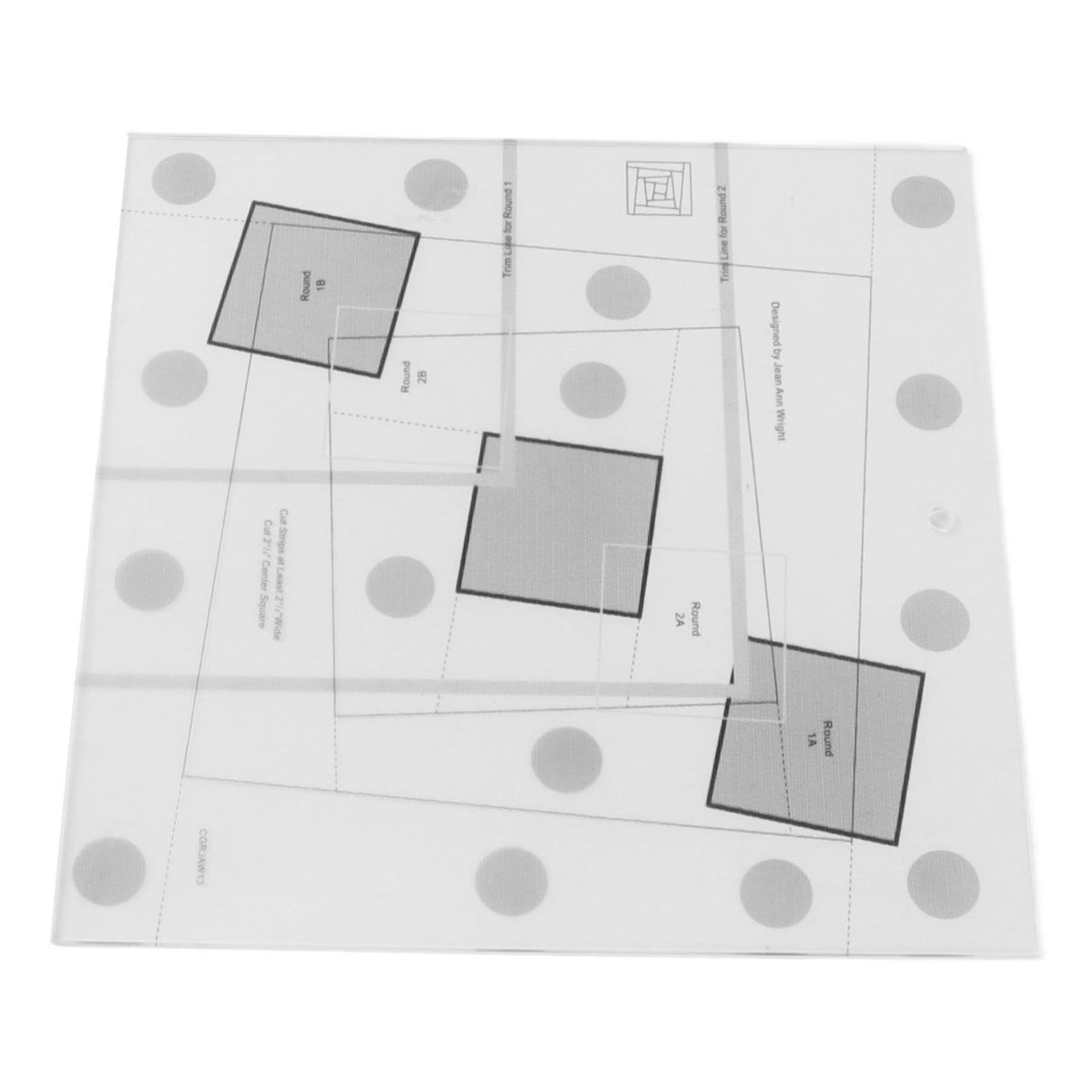 Log Cabin Quilt Ruler Transparent Acrylic Quilting Ruler Log Cabin Trim Tool