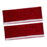 2pcs Refrigerator Door Handle Covers Soft Dustproof Refrigerator Handle Gloves for Kitchen Dining Claret - Front View