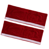 2pcs Refrigerator Door Handle Covers Soft Dustproof Refrigerator Handle Gloves for Kitchen Dining Claret