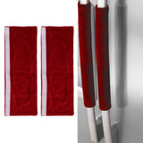 2pcs Refrigerator Door Handle Covers Soft Dustproof Refrigerator Handle Gloves for Kitchen Dining Claret
