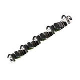 Punch Free Wall Mount Mop Broom Holder 4 Clips 5 Hooks Stainless Steel Mop Broom Holder Black