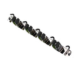 Punch Free Wall Mount Mop Broom Holder 4 Clips 5 Hooks Stainless Steel Mop Broom Holder Black
