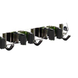 Punch Free Wall Mount Mop Broom Holder 4 Clips 5 Hooks Stainless Steel Mop Broom Holder Black - Extra Image