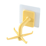 Hanging Utensil Holder Hooks 4 Claws 360° Rotatable Moisture Proof Strong Bearing Capacity for Water Bottle Pot Towel - 45-Degree Angle