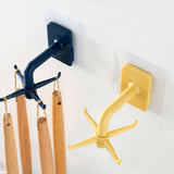 Hanging Utensil Holder Hooks 4 Claws 360° Rotatable Moisture Proof Strong Bearing Capacity for Water Bottle Pot Towel - Close-Up Angle