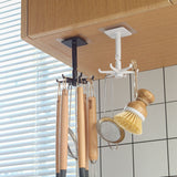 Hanging Utensil Holder Hooks 4 Claws 360° Rotatable Moisture Proof Strong Bearing Capacity for Water Bottle Pot Towel