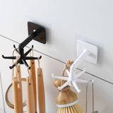 Hanging Utensil Holder Hooks 4 Claws 360° Rotatable Moisture Proof Strong Bearing Capacity for Water Bottle Pot Towel