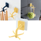 Hanging Utensil Holder Hooks 4 Claws 360° Rotatable Moisture Proof Strong Bearing Capacity for Water Bottle Pot Towel