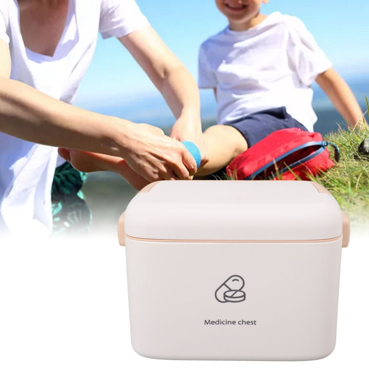 Large Medicine Storage Box Organizer Container Family Emergency Medicine Case with Removable Tray Type B