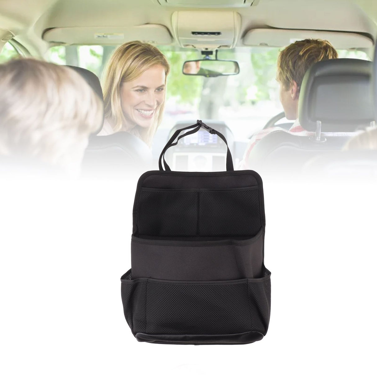 Car Back Seat Organizer Multi Pocket Large Capacity Universal Car Back Seat Storage Bag for Bottle Phone Tablet Snacks