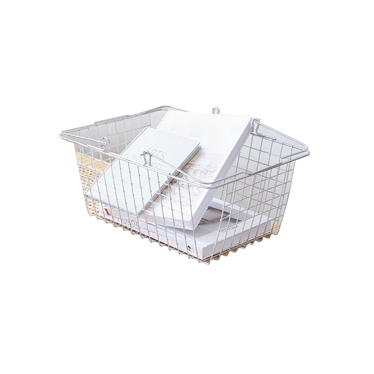 Storage Basket Convenient High Load Bearing Capacity for Bedroom Kitchen Dormitory Supplies Hand Storage Basket