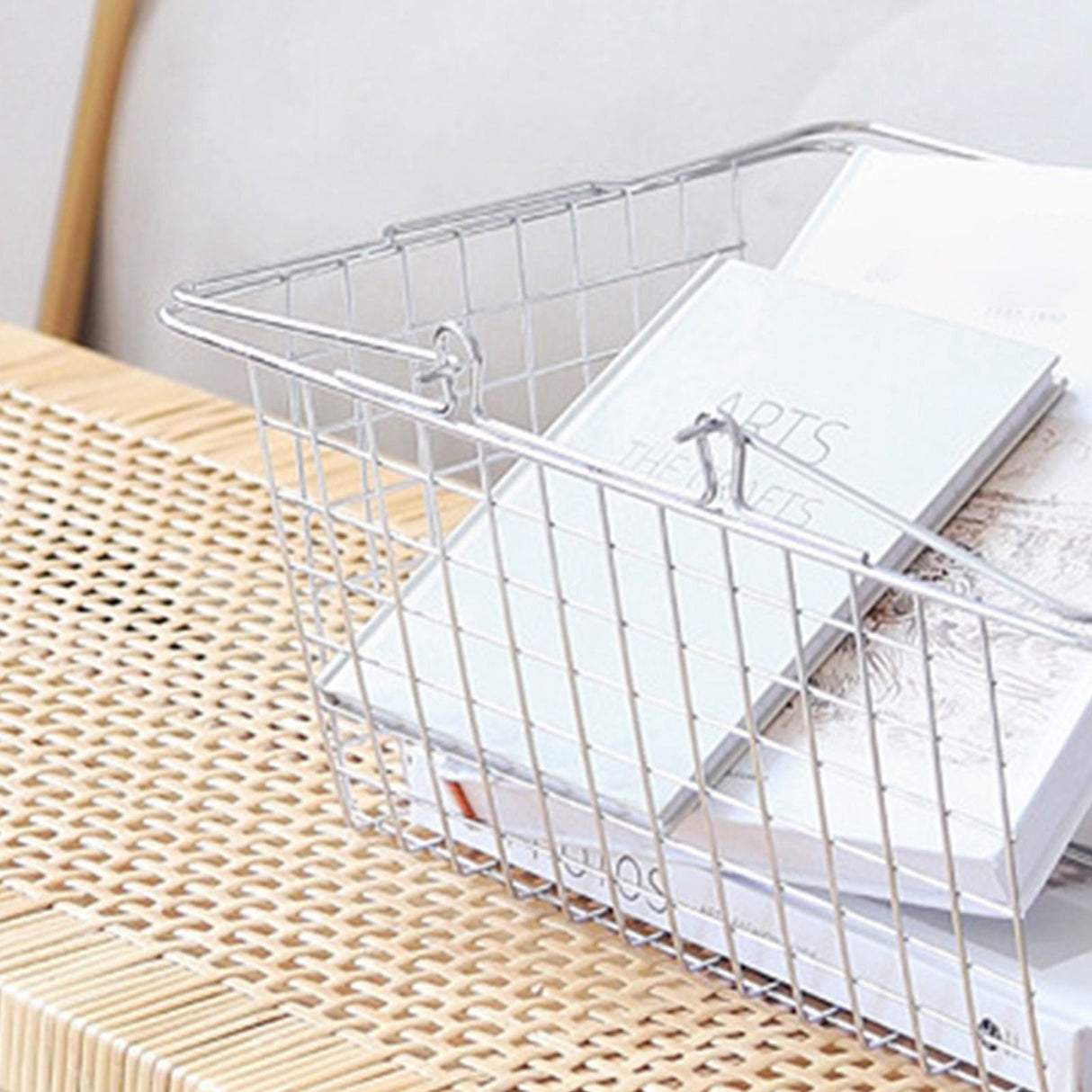 Storage Basket Convenient High Load Bearing Capacity for Bedroom Kitchen Dormitory Supplies Hand Storage Basket