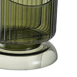 Makeup Brush Holder Organizer Plastic Transparent Round Makeup Brush Storage Holder Cup for Pen Pencil Green Free Size - 45-Degree Angle