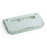 Wall Mounted Shoes Rack Adhesive Foldable Space Saving PP Door Shoe Hanger for Bathroom Blue Free Size