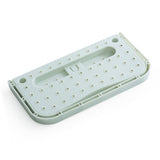 Wall Mounted Shoes Rack Adhesive Foldable Space Saving PP Door Shoe Hanger for Bathroom Blue Free Size