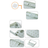 Wall Mounted Shoes Rack Adhesive Foldable Space Saving PP Door Shoe Hanger for Bathroom Blue Free Size
