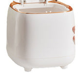 Push Type Desktop Trash Bin with Lid Fashionable Double Layer Large Opening Garbage Container for Living Room White - Extra Image