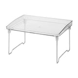 Stackable Clear Organizer Plastic Transparent Tabletop Storage Rack for Makeup Kitchen Tool Stationery One Tier Free Size - Top-Down View
