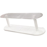Figure Display Rack White Transparent Large Capacity Plastic Skin Care Rack Cosmetic Holder Stand Double Layer