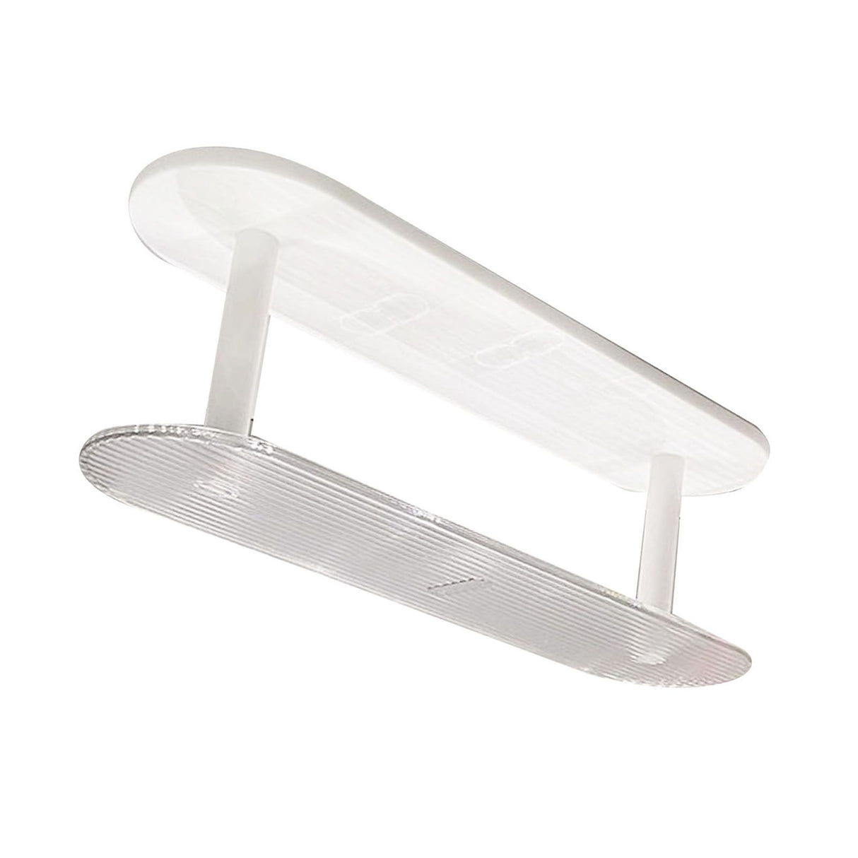 Figure Display Rack White Transparent Large Capacity Plastic Skin Care Rack Cosmetic Holder Stand Double Layer