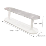 Figure Display Rack White Transparent Large Capacity Plastic Skin Care Rack Cosmetic Holder Stand Double Layer