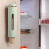 Disposable Paper Cup Organizer Large Capacity Automatic Wall Mounted Cup Dispenser for Home Office Green