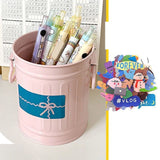 Pen Holder Metal Large Capacity Cute Practical Office Desk Pencil Holder for Study Classroom Pink Free Size