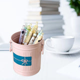 Pen Holder Metal Large Capacity Cute Practical Office Desk Pencil Holder for Study Classroom Pink Free Size - Extra Image