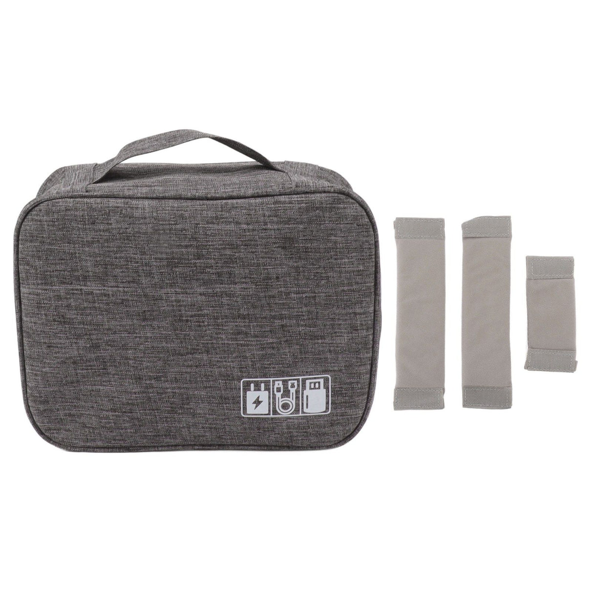 Portable Cord Bag Electronic Accessories Carry Case Waterproof Electronic Storage Bag for Chargers Hard Drives Grey