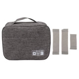Portable Cord Bag Electronic Accessories Carry Case Waterproof Electronic Storage Bag for Chargers Hard Drives Grey