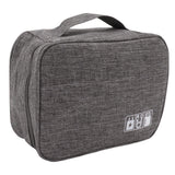 Portable Cord Bag Electronic Accessories Carry Case Waterproof Electronic Storage Bag for Chargers Hard Drives Grey