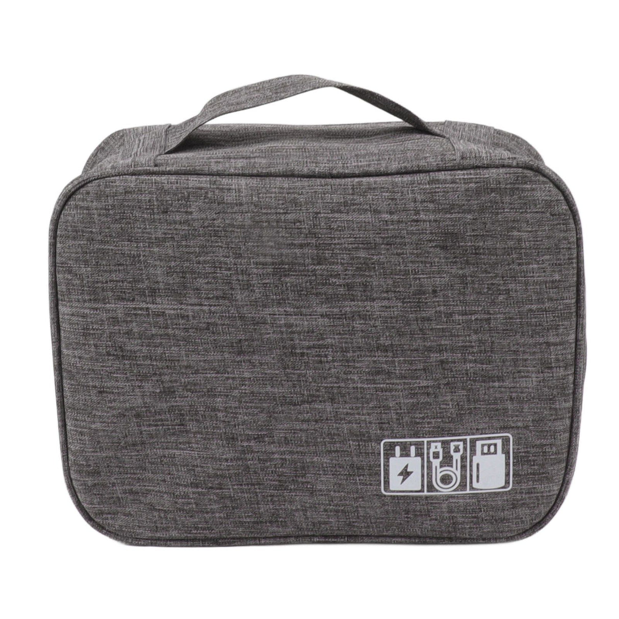 Portable Cord Bag Electronic Accessories Carry Case Waterproof Electronic Storage Bag for Chargers Hard Drives Grey