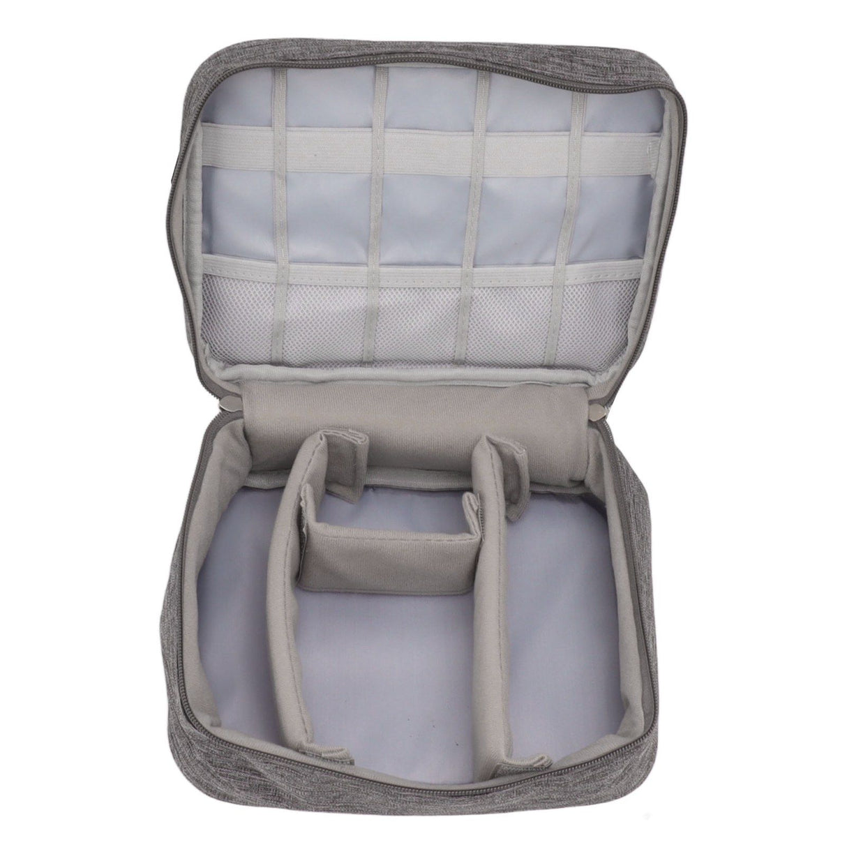 Portable Cord Bag Electronic Accessories Carry Case Waterproof Electronic Storage Bag for Chargers Hard Drives Grey