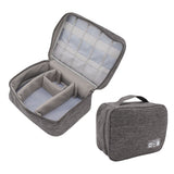 Portable Cord Bag Electronic Accessories Carry Case Waterproof Electronic Storage Bag for Chargers Hard Drives Grey - Extra Image