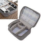 Portable Cord Bag Electronic Accessories Carry Case Waterproof Electronic Storage Bag for Chargers Hard Drives Grey